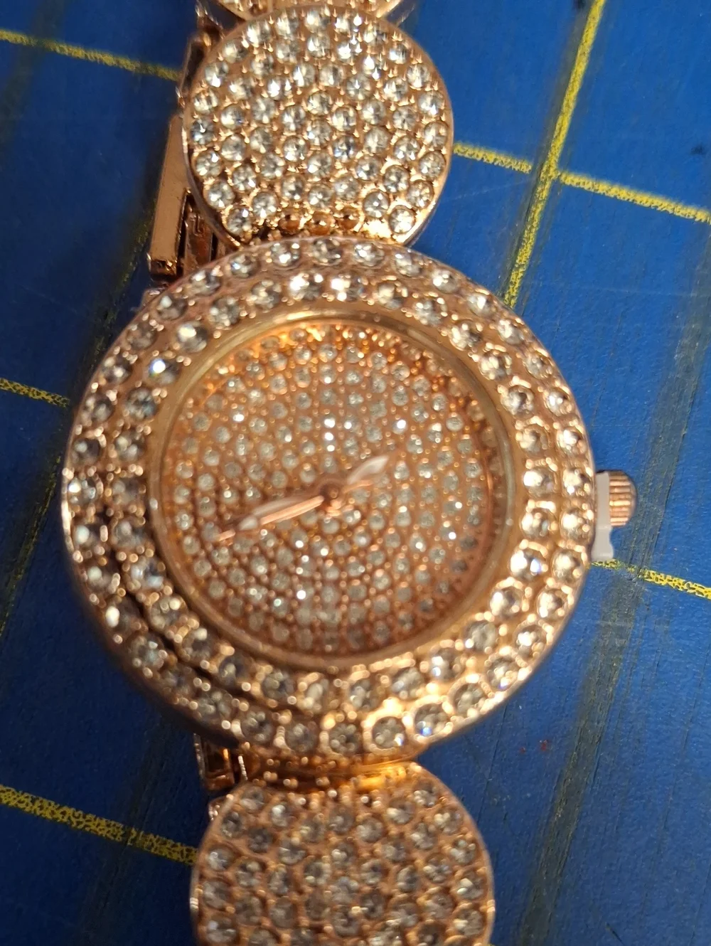 Rhinestone Rose Gold Tone 8